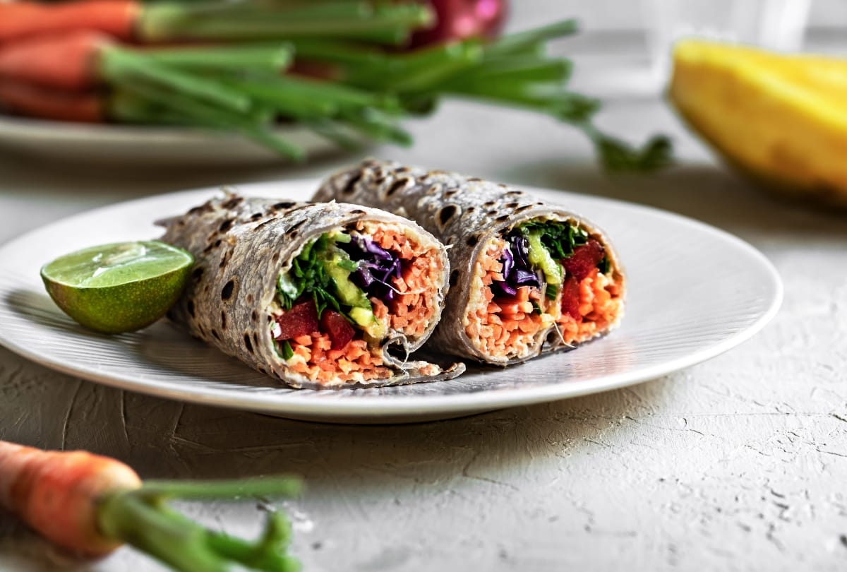 Vegetarische wraps voor kinderen