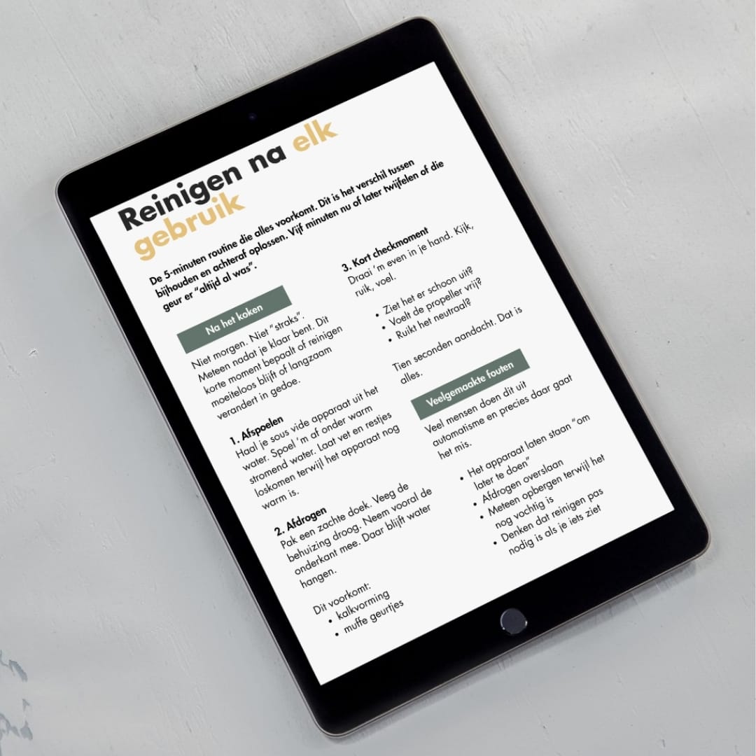 Sous vide apparaat reinigen