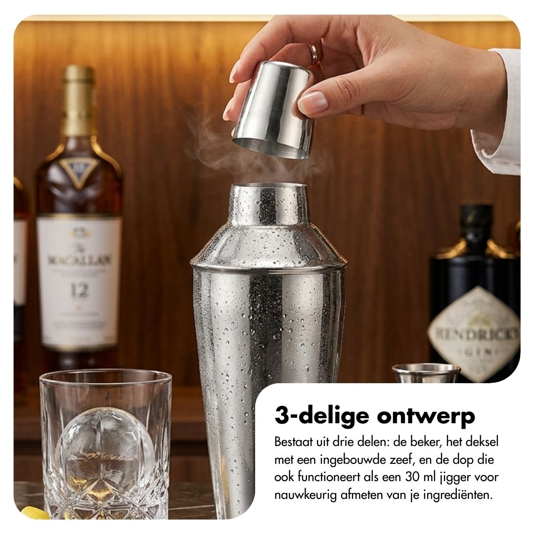 Cobbler shaker 3-delig