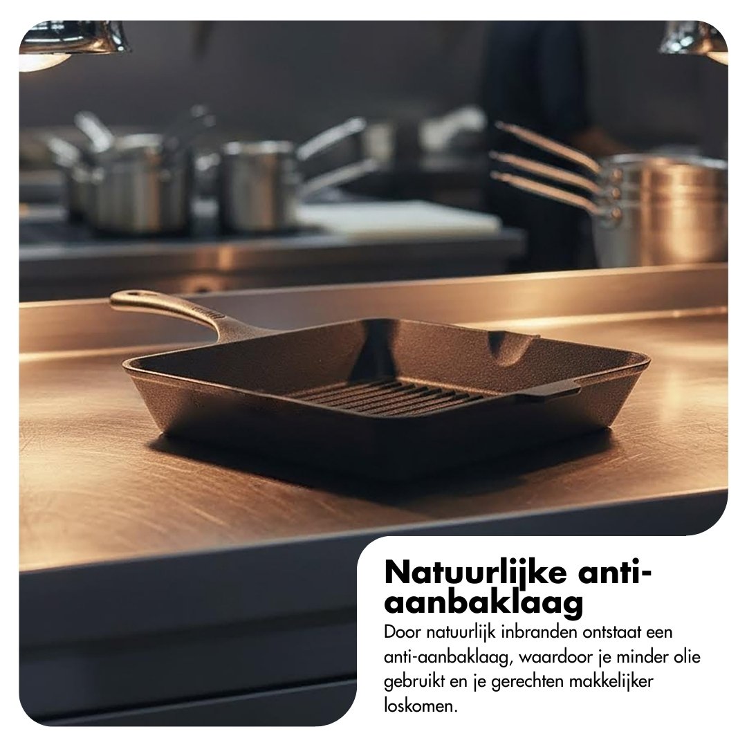Gietijzeren grillpan