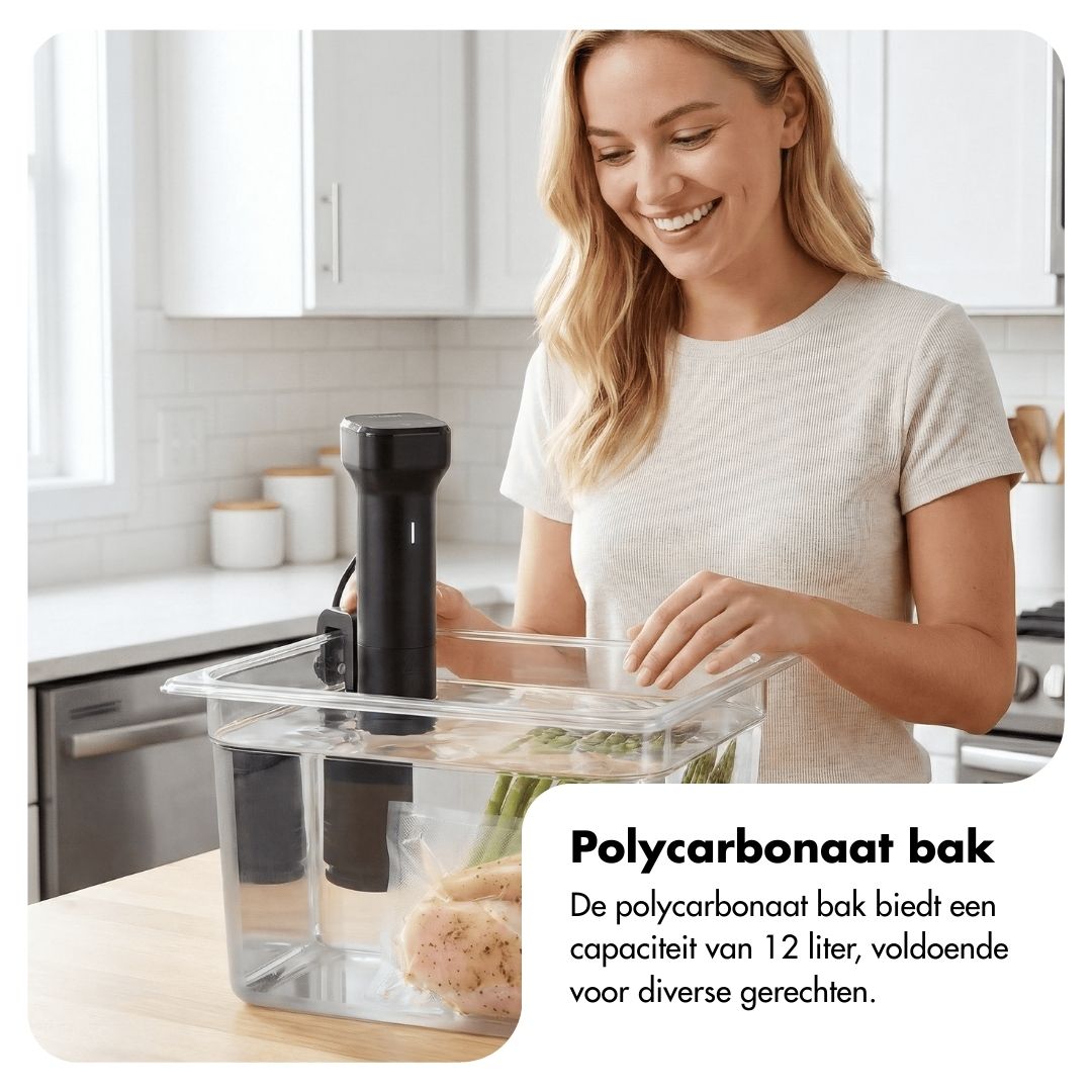 Sous vide bak met isolatie pakket
