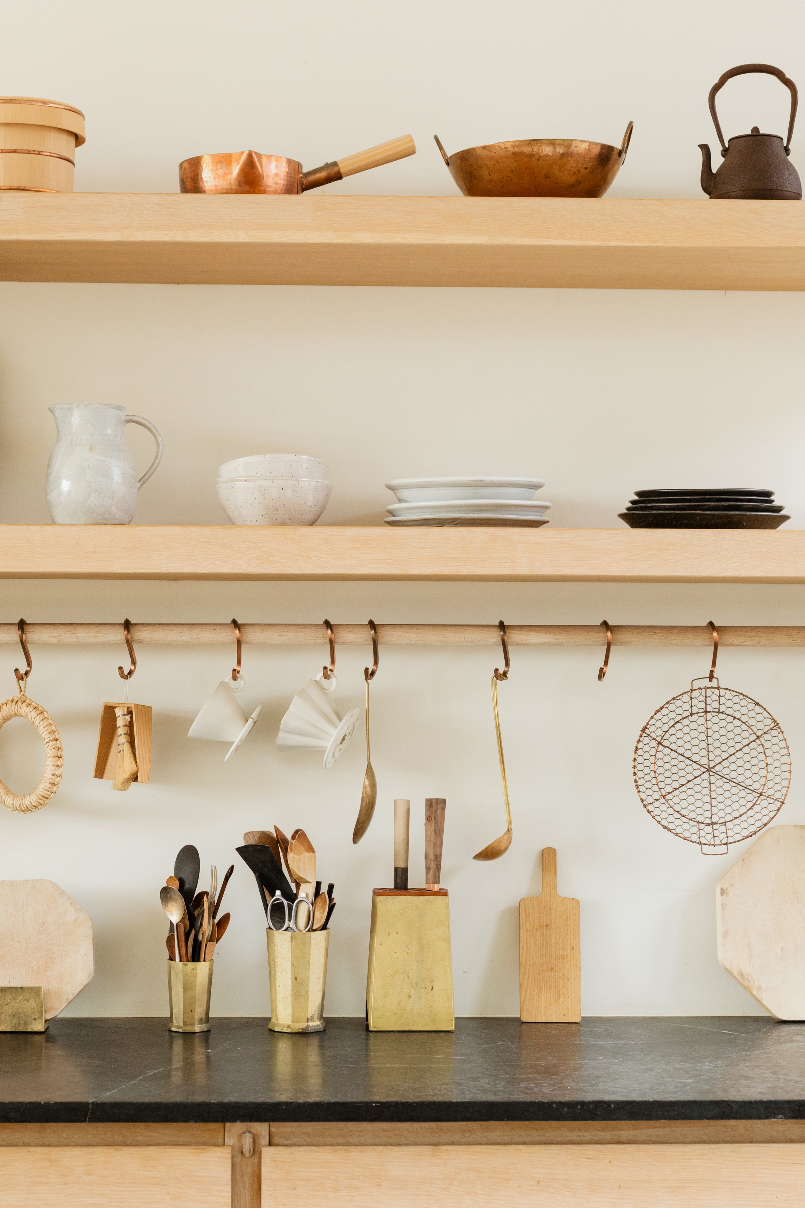 beautiful-kitchen-utensils-in-bright-wooden-kitchen