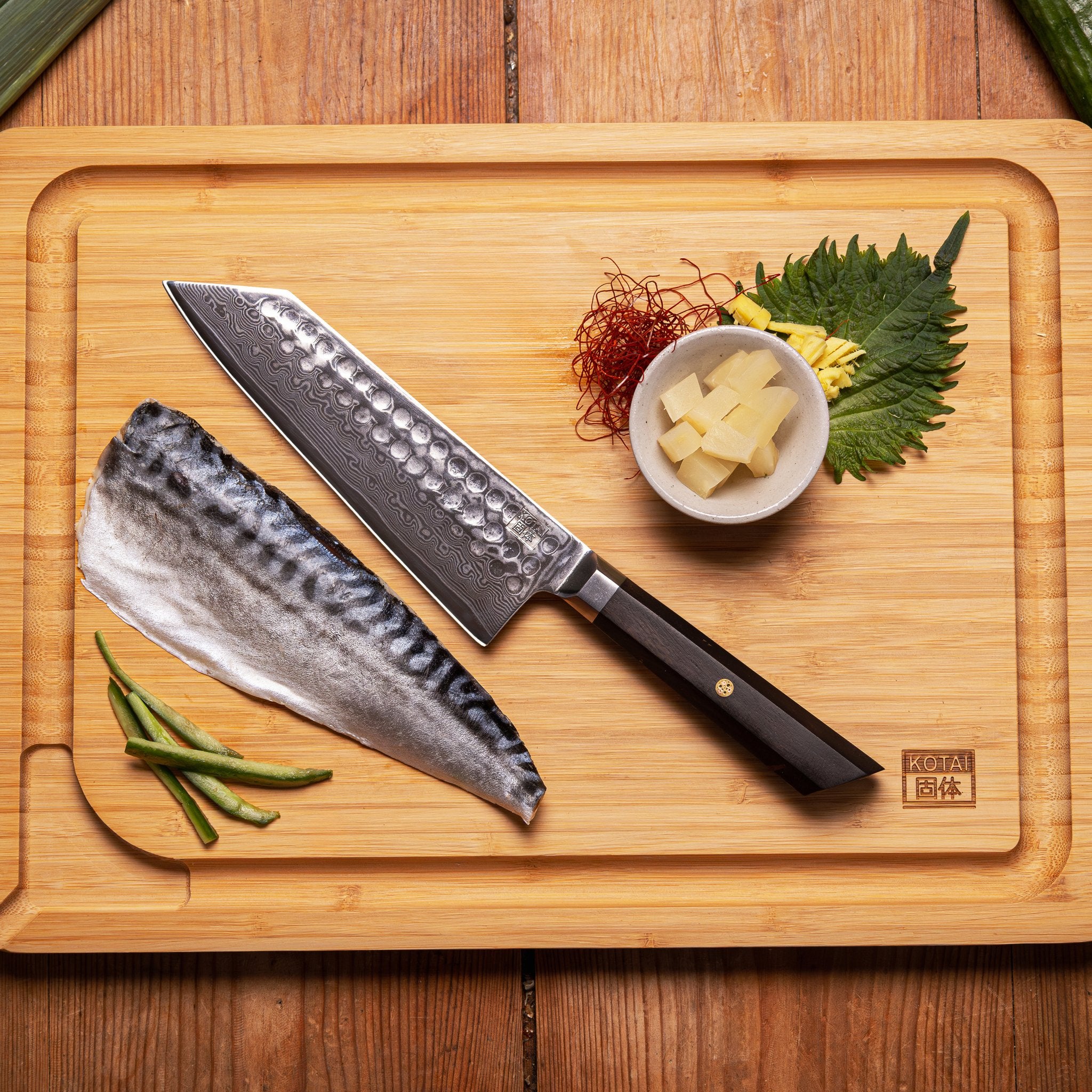 KOTAI Bunka Damascus complete set 4 messen, productfoto 3