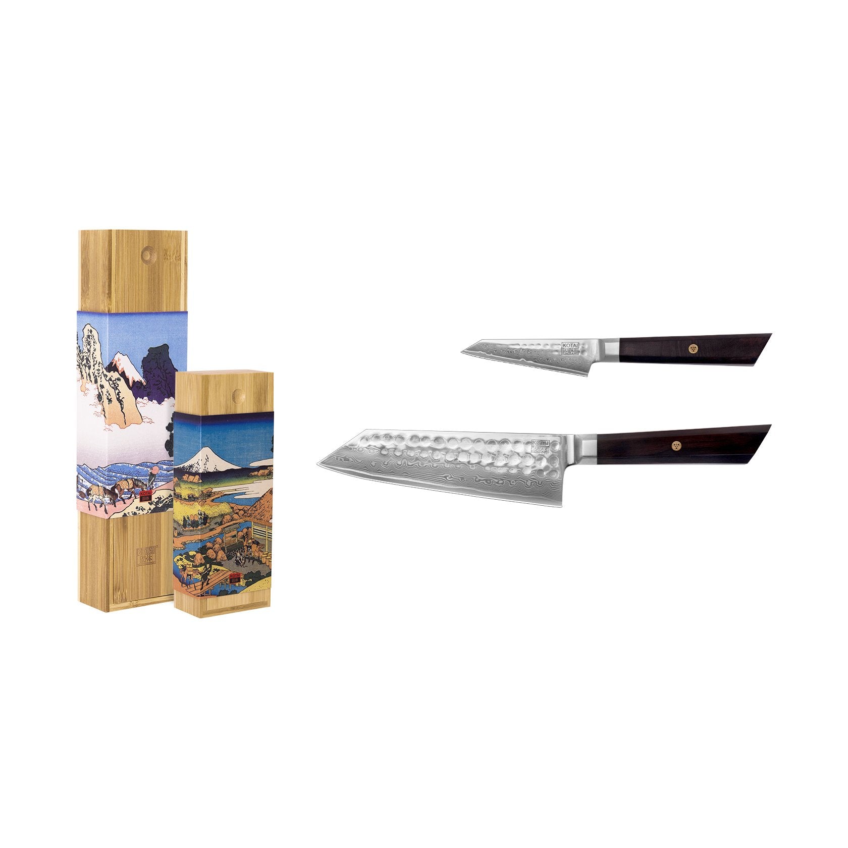 KOTAI Bunka Damascus starterset 2 messen, productfoto 2