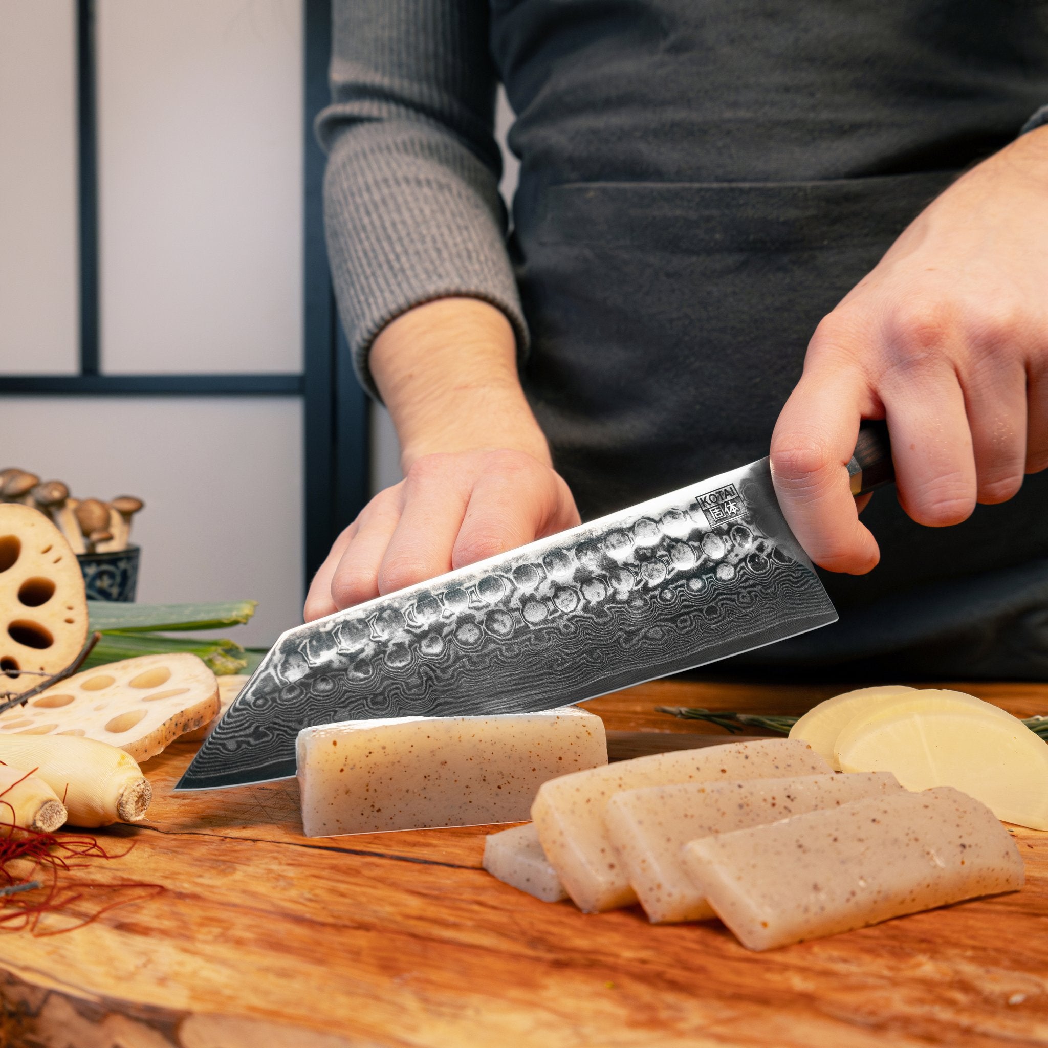 KOTAI Bunka Damascus starterset 2 messen, productfoto 4