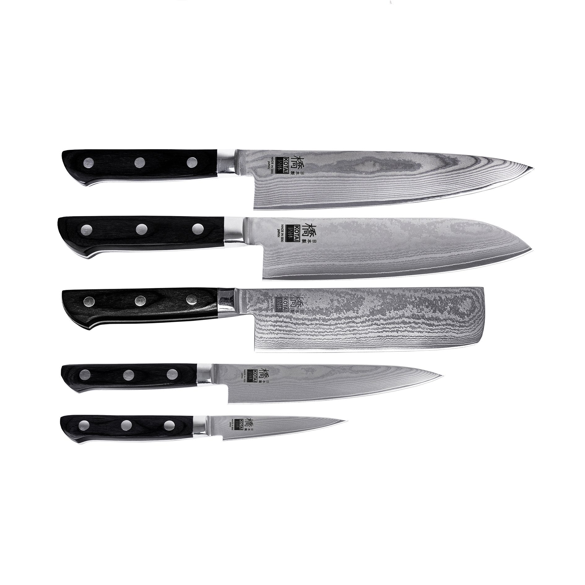 KOTAI Hashi Damascus complete set 5 messen