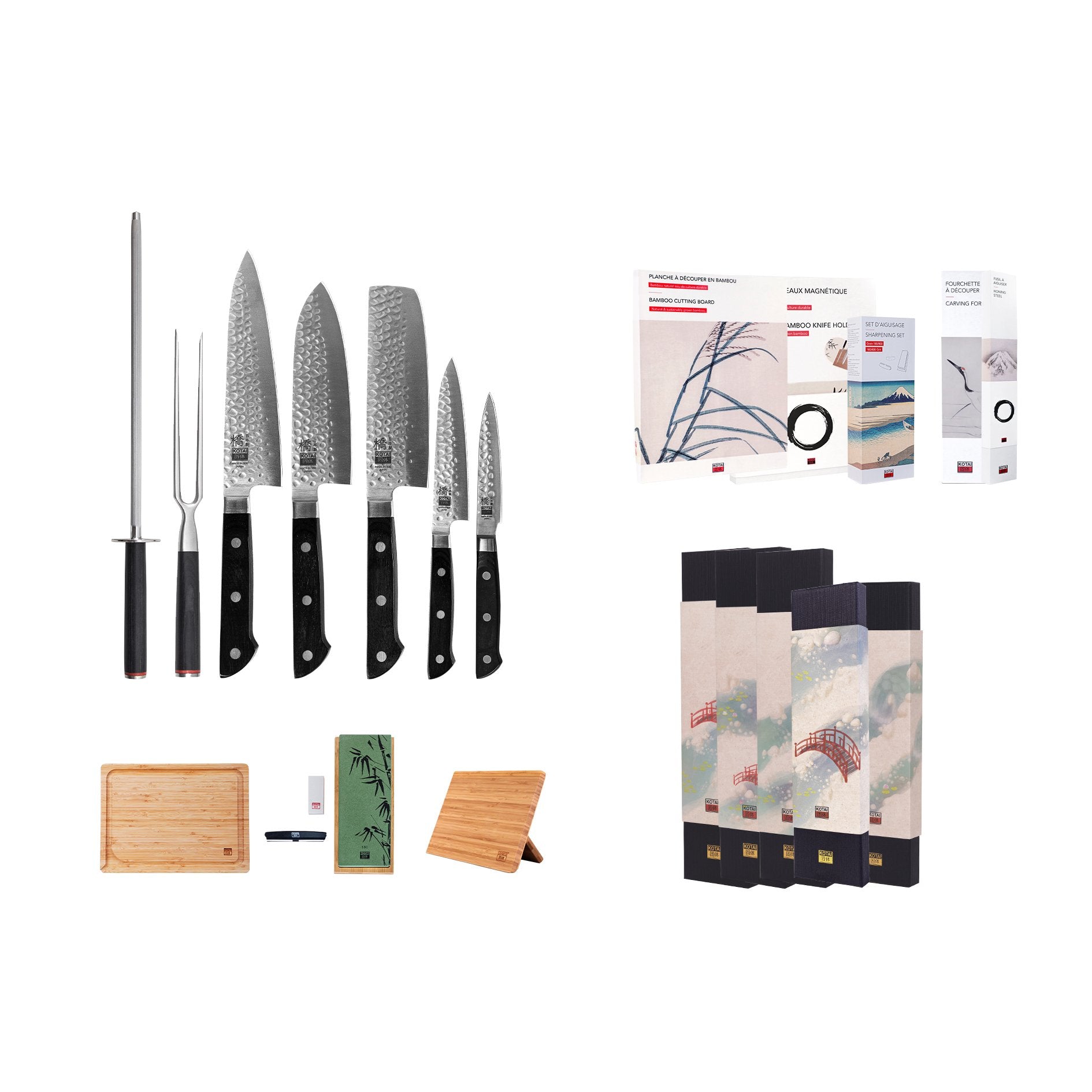 KOTAI Hashi Tsuchime deluxe set 10-delig, productfoto 2