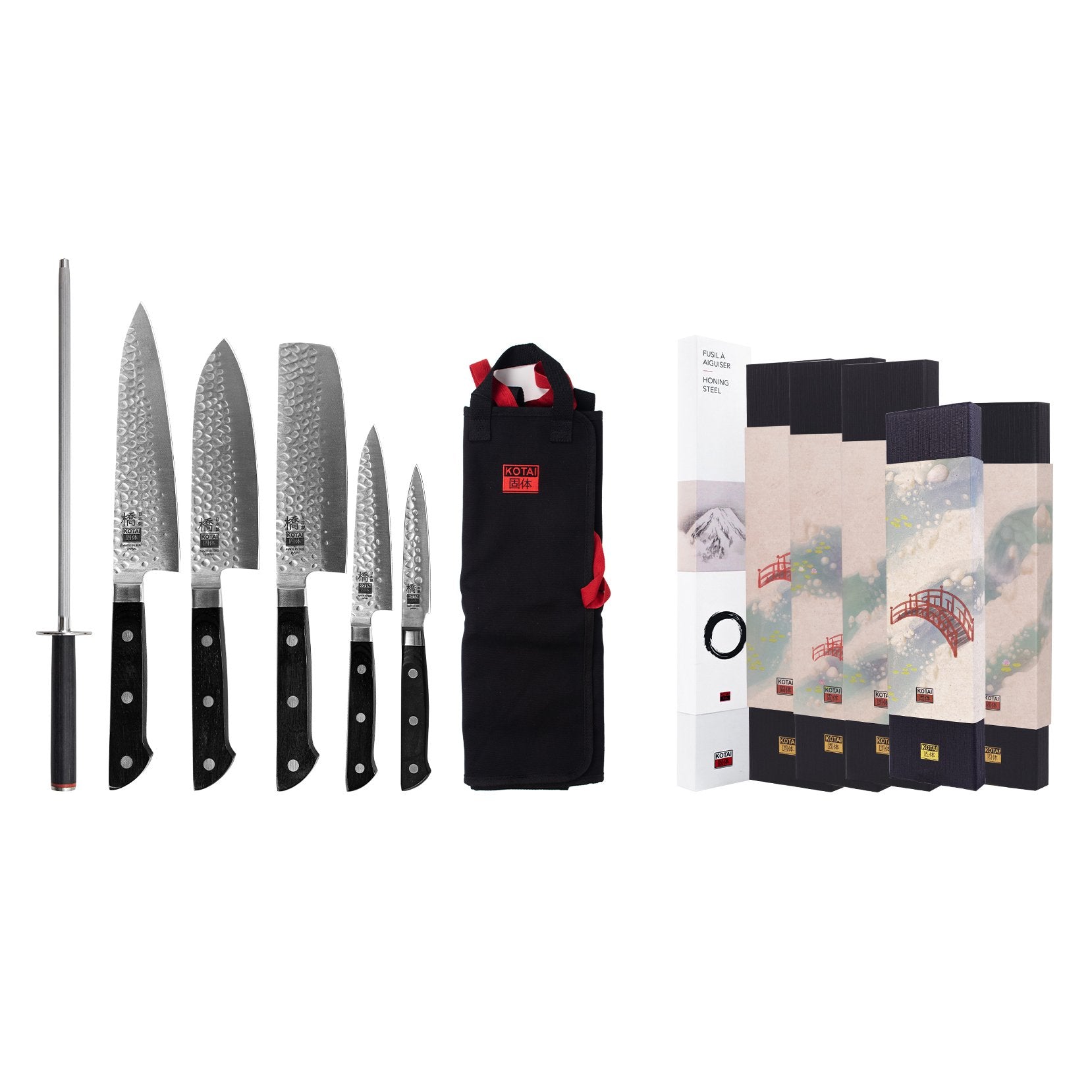 KOTAI Hashi Tsuchime nomad set 7-delig, productfoto 2