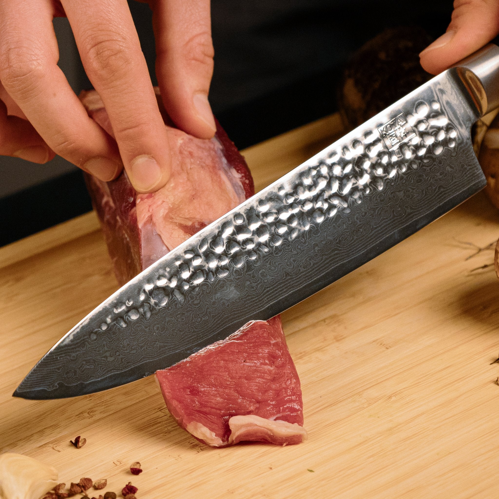 KOTAI Pakka Damascus Gyuto koksmes 20 cm, productfoto 3