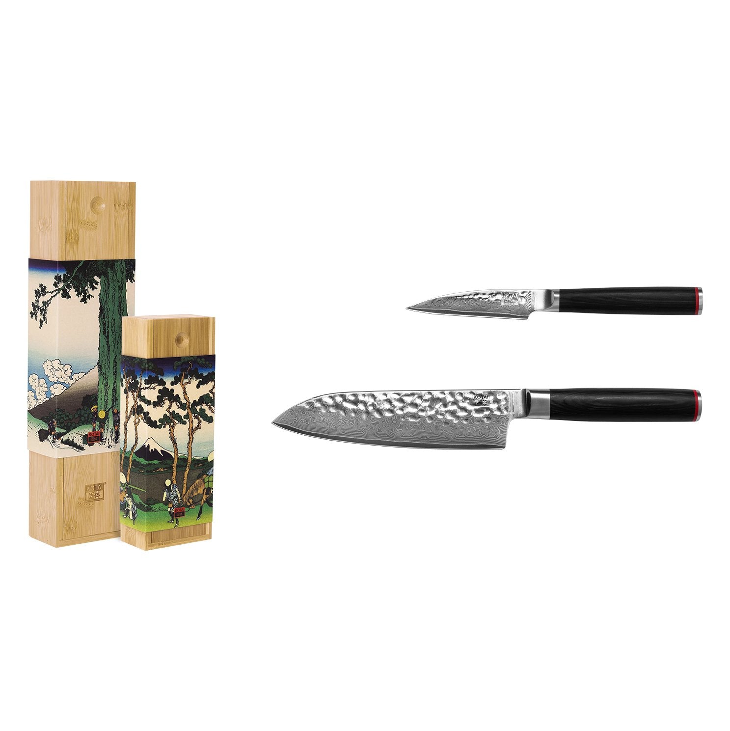KOTAI Pakka Damascus starterset 2 messen, productfoto 2